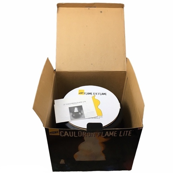 VINTAGE LITE F/X Halloween Cauldron Flame Lite Up Flicker Glow Decoration Spooky - Picture 4 of 16